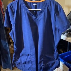 Scrubstar Women's V-Neck Top in Deep Blue